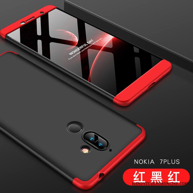 Nokia 7 Plus Kuori Tide-brändi Pehmeä Neste Luova Suojaus Pesty Suede Kova Murtumaton