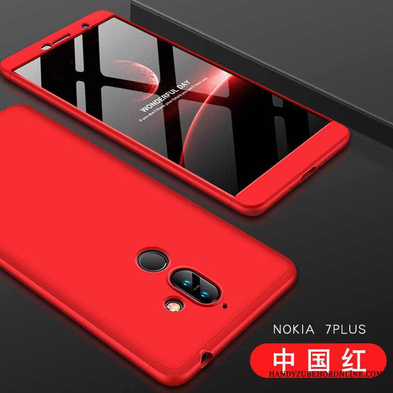 Nokia 7 Plus Kuori Tide-brändi Pehmeä Neste Luova Suojaus Pesty Suede Kova Murtumaton
