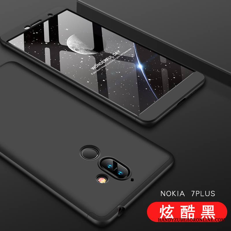 Nokia 7 Plus Kuori Tide-brändi Pehmeä Neste Luova Suojaus Pesty Suede Kova Murtumaton