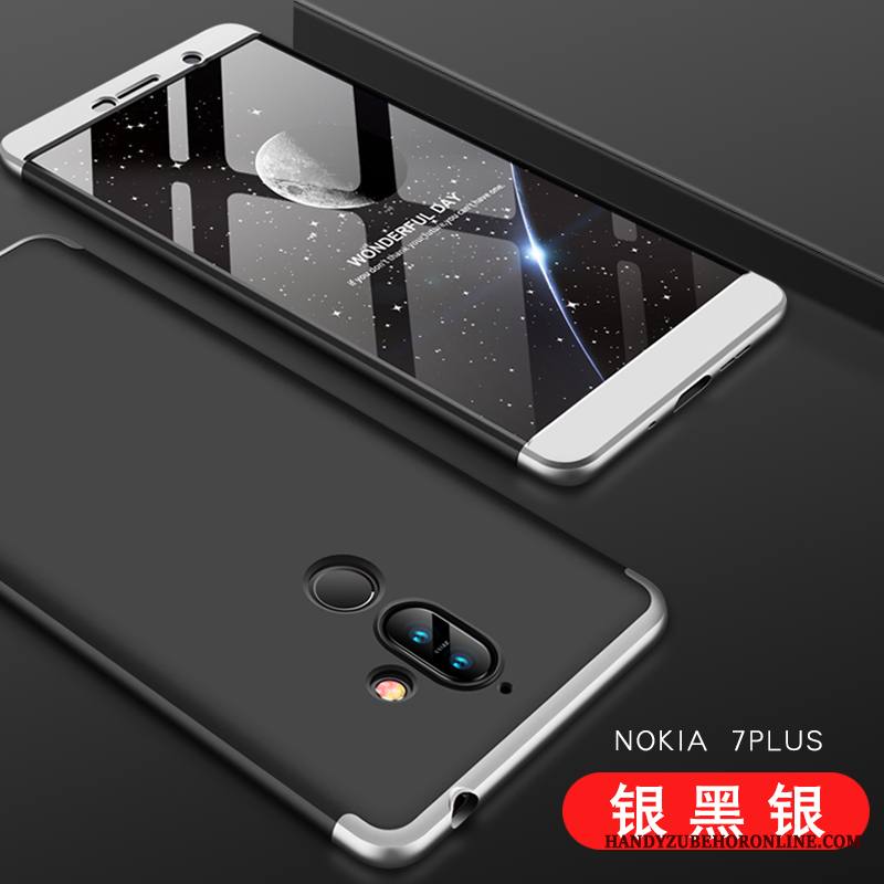 Nokia 7 Plus Kuori Tide-brändi Pehmeä Neste Luova Suojaus Pesty Suede Kova Murtumaton