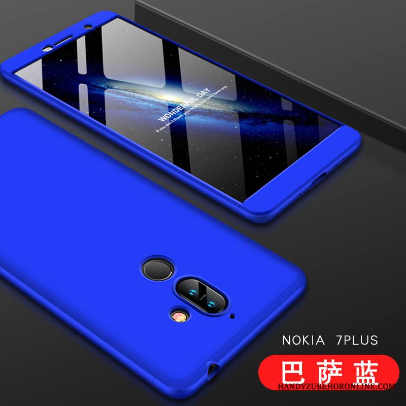 Nokia 7 Plus Kuori Tide-brändi Pehmeä Neste Luova Suojaus Pesty Suede Kova Murtumaton