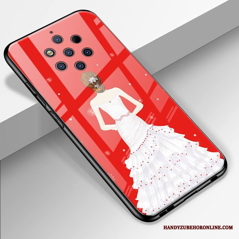 Nokia 9 Pureview Kuori Murtumaton Lasi Silikoni Suojaus Puhelimen Kuoret Sideharso Trendi