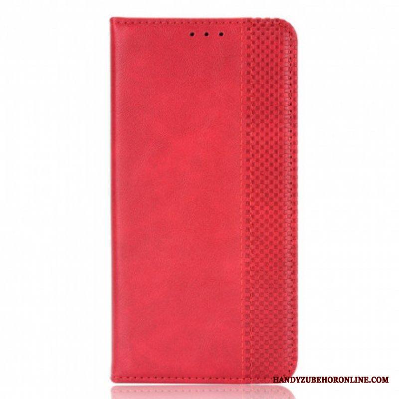 Puhelinkuoret Motorola Edge 20 Pro Kotelot Flip Tyylitelty Vintage-nahkaefekti