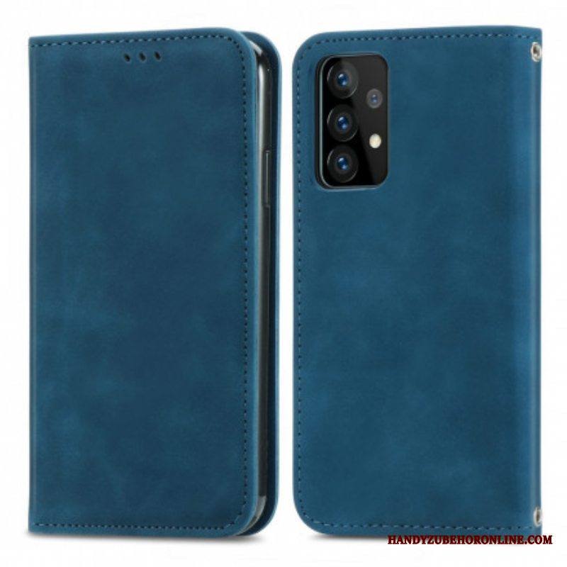 Puhelinkuoret Samsung Galaxy A52 4G / A52 5G / A52s 5G Kotelot Flip Tyylikäs Nahkaefekti