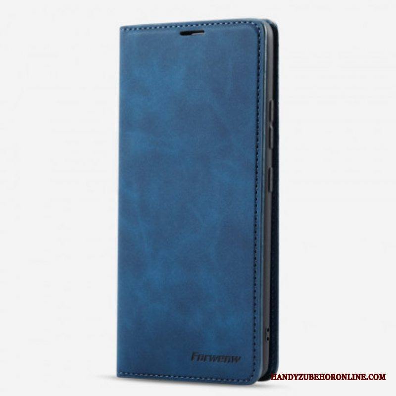 Puhelinkuoret Samsung Galaxy M12 / A12 Kotelot Flip Forwenw Nahkaefekti