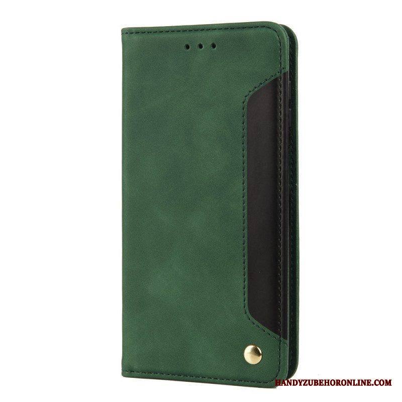 Puhelinkuoret Samsung Galaxy M12 / A12 Kotelot Flip Kaksisävyinen Business Leather -efekti
