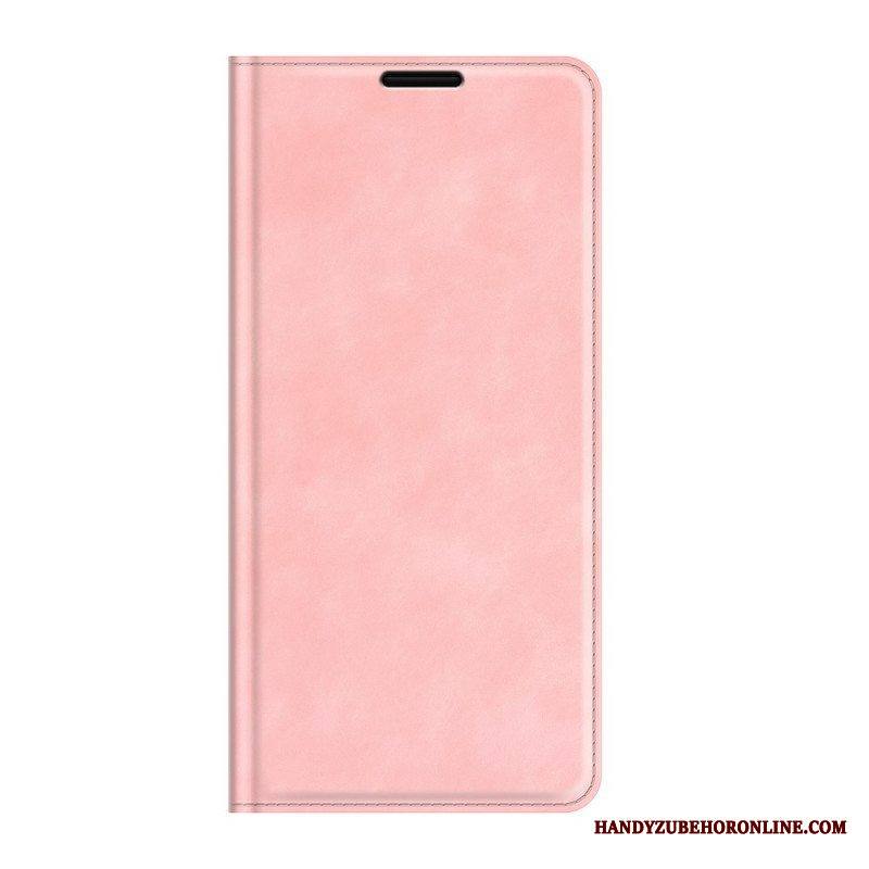 Puhelinkuoret Samsung Galaxy S22 5G Kotelot Flip Silky Touch -nahkaefekti
