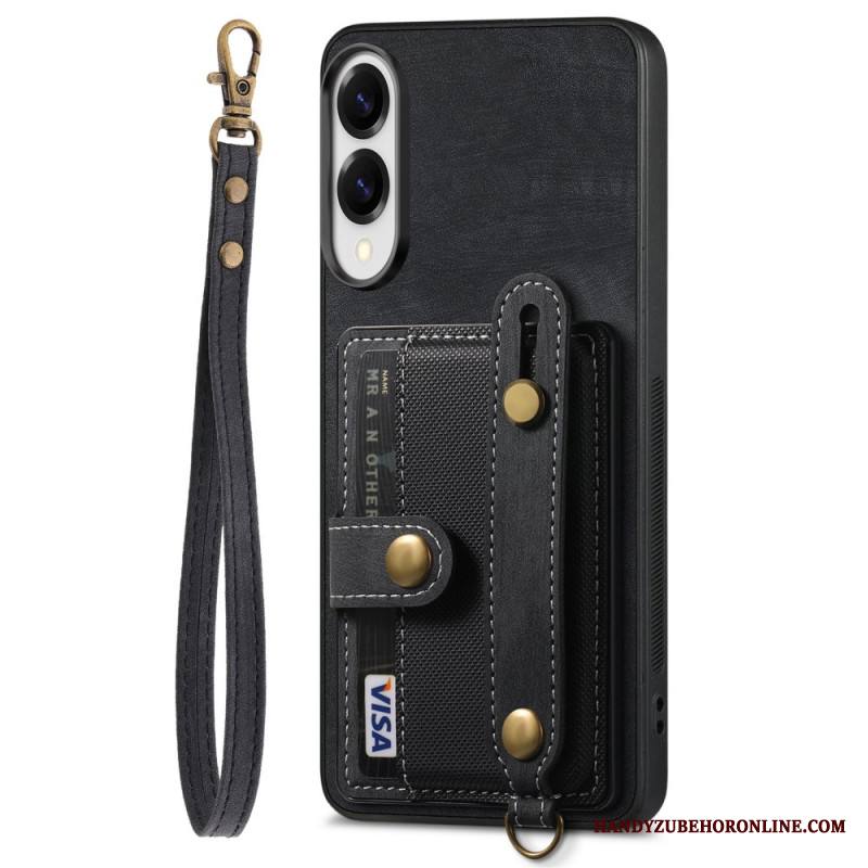 Puhelinkuoret Samsung Galaxy S25 5g Edge Retrokorttikotelo Ja Rannehihna