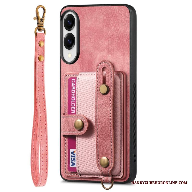 Puhelinkuoret Samsung Galaxy S25 5g Edge Retrokorttikotelo Ja Rannehihna