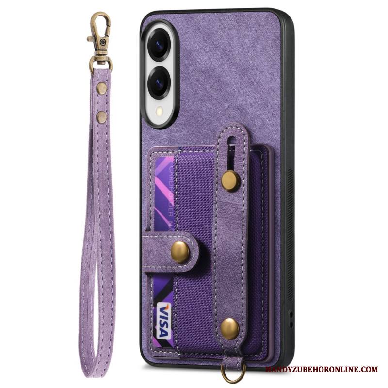 Puhelinkuoret Samsung Galaxy S25 5g Edge Retrokorttikotelo Ja Rannehihna