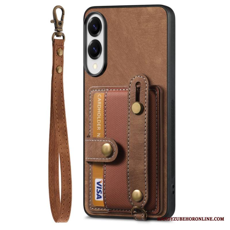 Puhelinkuoret Samsung Galaxy S25 5g Edge Retrokorttikotelo Ja Rannehihna