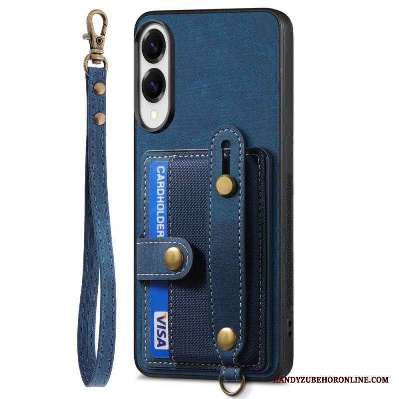 Puhelinkuoret Samsung Galaxy S25 5g Edge Retrokorttikotelo Ja Rannehihna