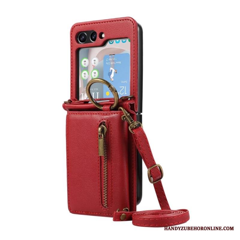 Puhelinkuoret Samsung Galaxy Z Flip 7 Lompakko Ja Olkahihna