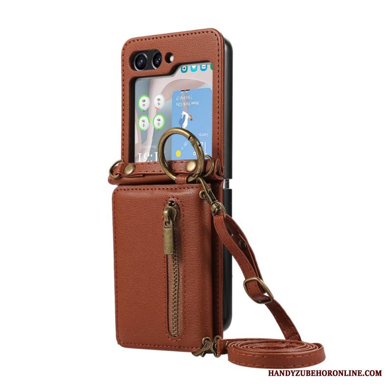 Puhelinkuoret Samsung Galaxy Z Flip 7 Lompakko Ja Olkahihna