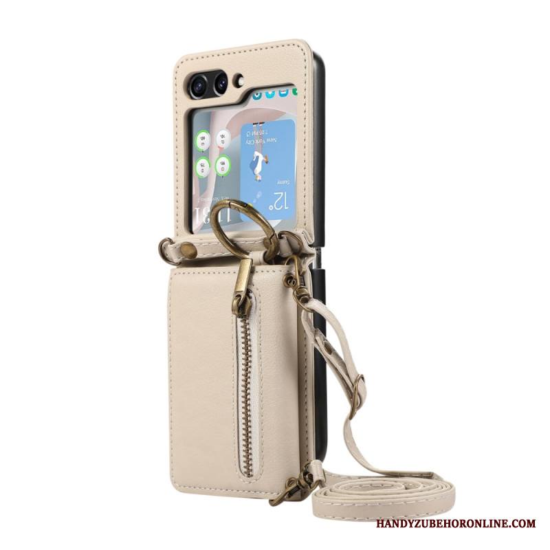 Puhelinkuoret Samsung Galaxy Z Flip 7 Lompakko Ja Olkahihna