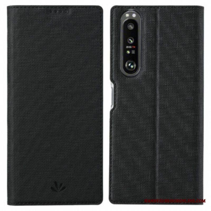 Puhelinkuoret Sony Xperia 1 III Kotelot Flip Teksturoitu Vili Dmx