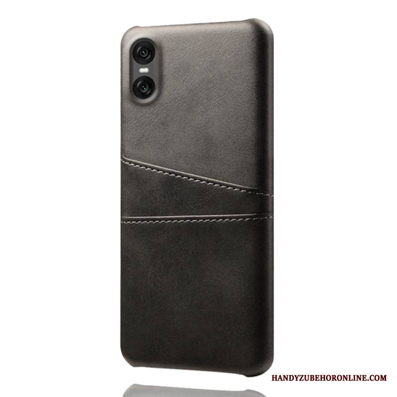 Puhelinkuoret Sony Xperia 10 Vii Nahkamainen Korttikotelo