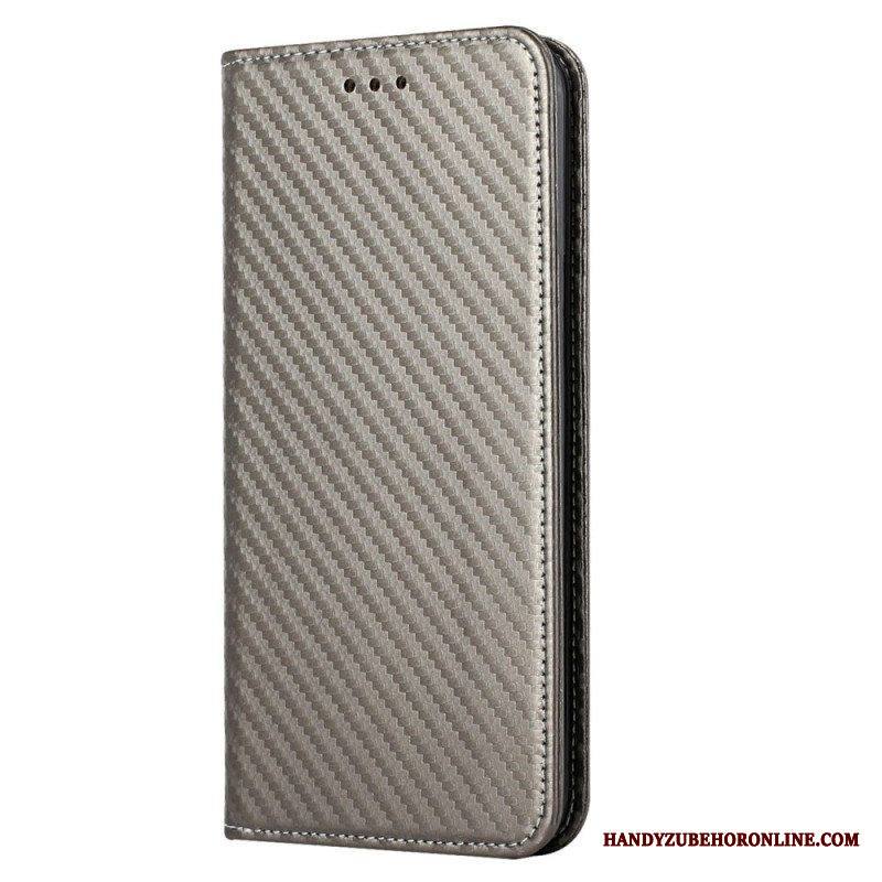 Puhelinkuoret Xiaomi 12T / 12T Pro Kotelot Flip Hiilikuitu Kaulanauhalla