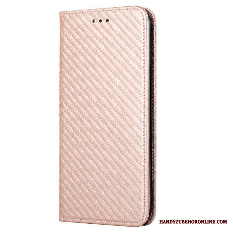 Puhelinkuoret Xiaomi 12T / 12T Pro Kotelot Flip Hiilikuitu Kaulanauhalla