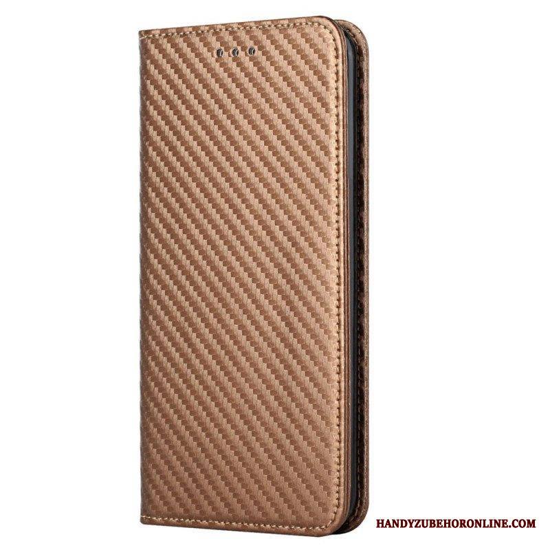 Puhelinkuoret Xiaomi 12T / 12T Pro Kotelot Flip Hiilikuitu Kaulanauhalla
