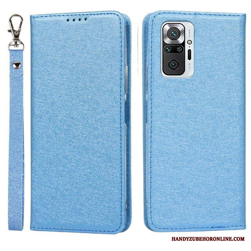 Puhelinkuoret Xiaomi Redmi Note 10 Pro Kotelot Flip Pehmeä Nahkatyyli Hihnalla
