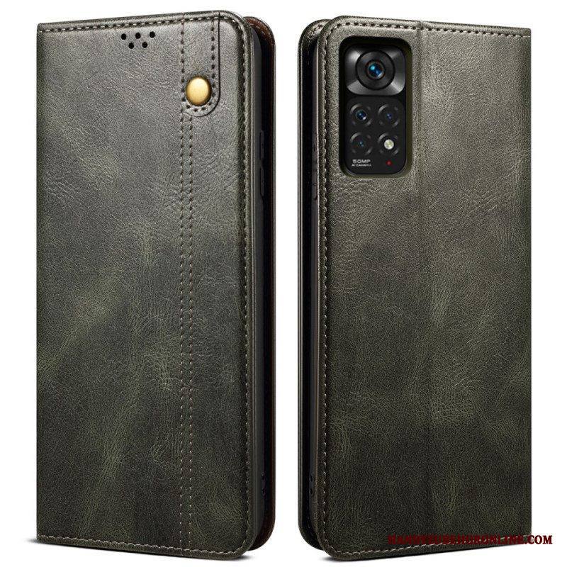 Puhelinkuoret Xiaomi Redmi Note 11 / 11S Kotelot Flip Vahattua Tekonahkaa
