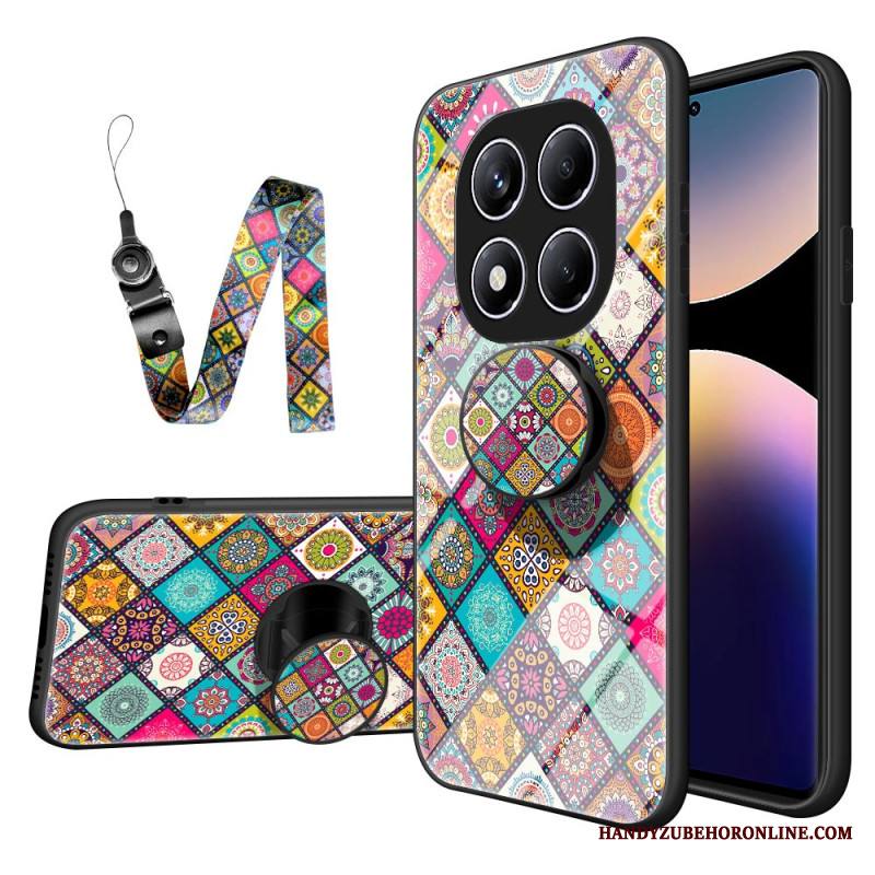 Puhelinkuoret Xiaomi Redmi Note 14 Pro 4g Tilkkutäkkikuvioinen Jalusta Ja Hihna
