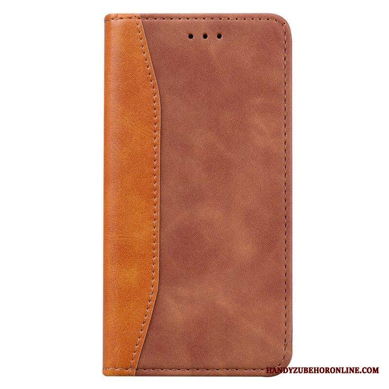 Puhelinkuoret iPhone 13 Pro Kotelot Flip Kaksisävyinen Business Leather -efekti