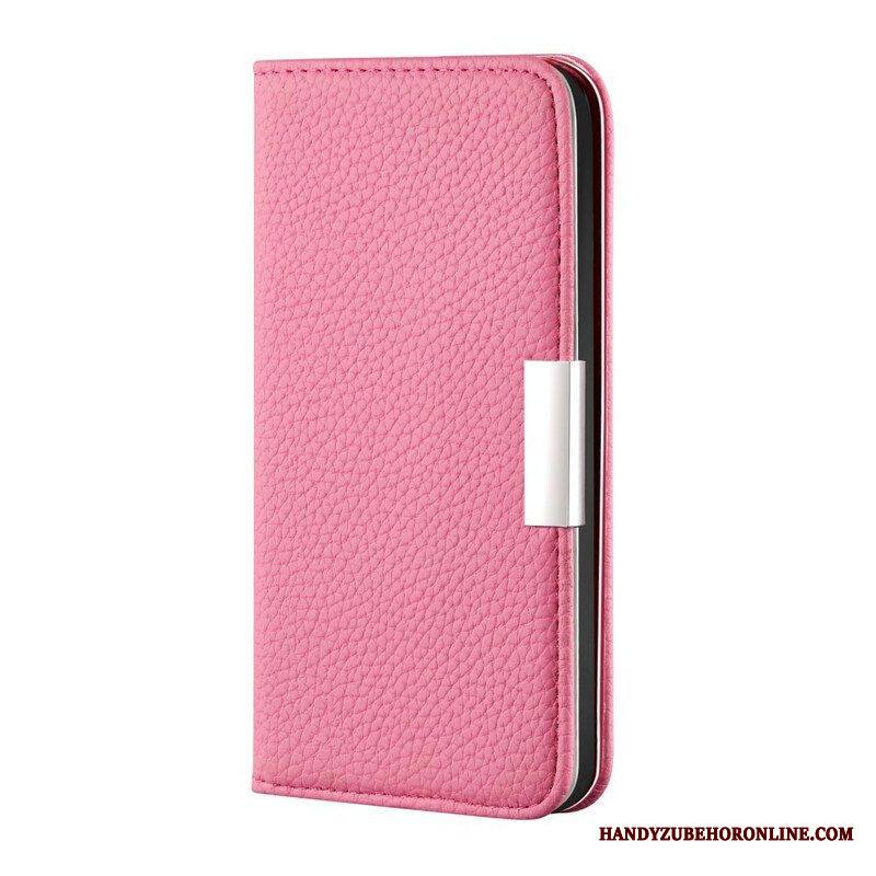 Puhelinkuoret iPhone 13 Pro Max Kotelot Flip Keinonahka Litchi Ultra Chic