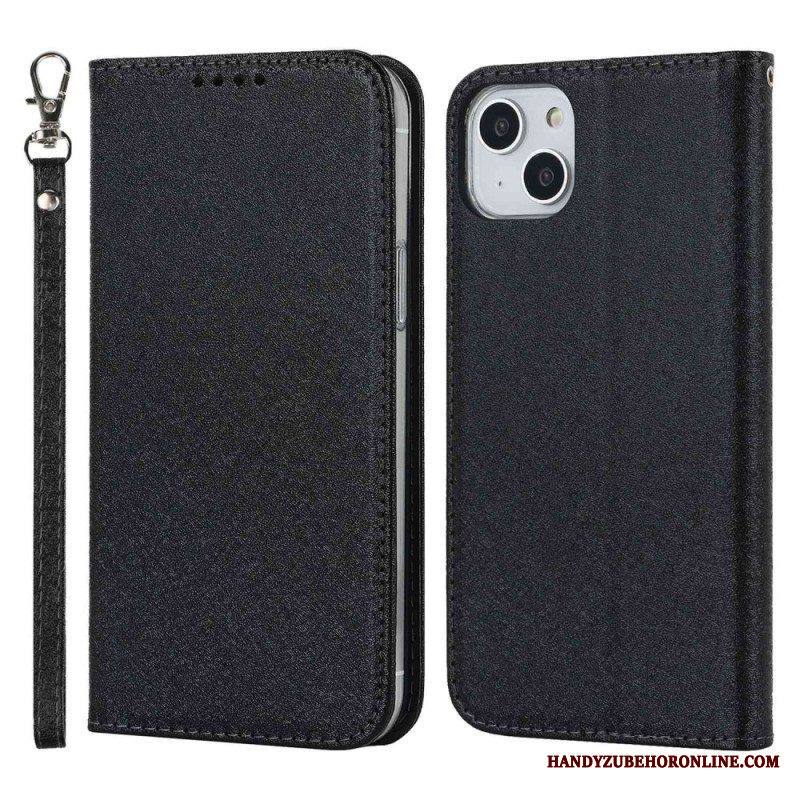 Puhelinkuoret iPhone 14 Suojaketju Kuori Kotelot Flip Strappy Silkki
