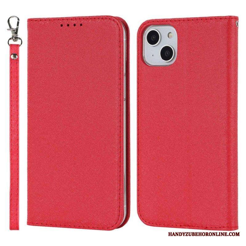 Puhelinkuoret iPhone 14 Suojaketju Kuori Kotelot Flip Strappy Silkki