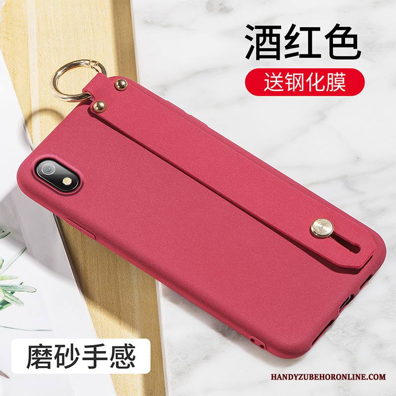 Redmi 7a Kuori Kotelo Harmaa Pesty Suede Silikoni Pehmeä Neste Punainen Puhelimen Kuoret