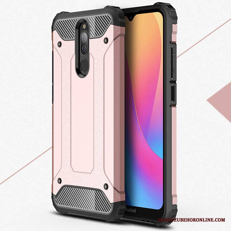 Redmi 8 Kuori All Inclusive Karkaisu Silikoni Näytönsuojus Valkoinen Murtumaton Pehmeä Neste