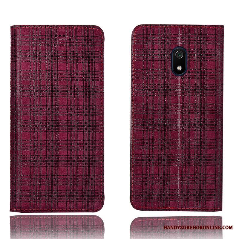 Redmi 8a Kuori Kukkakuvio Murtumaton Nahkakotelo Kuoret Suojaus Pieni Punainen