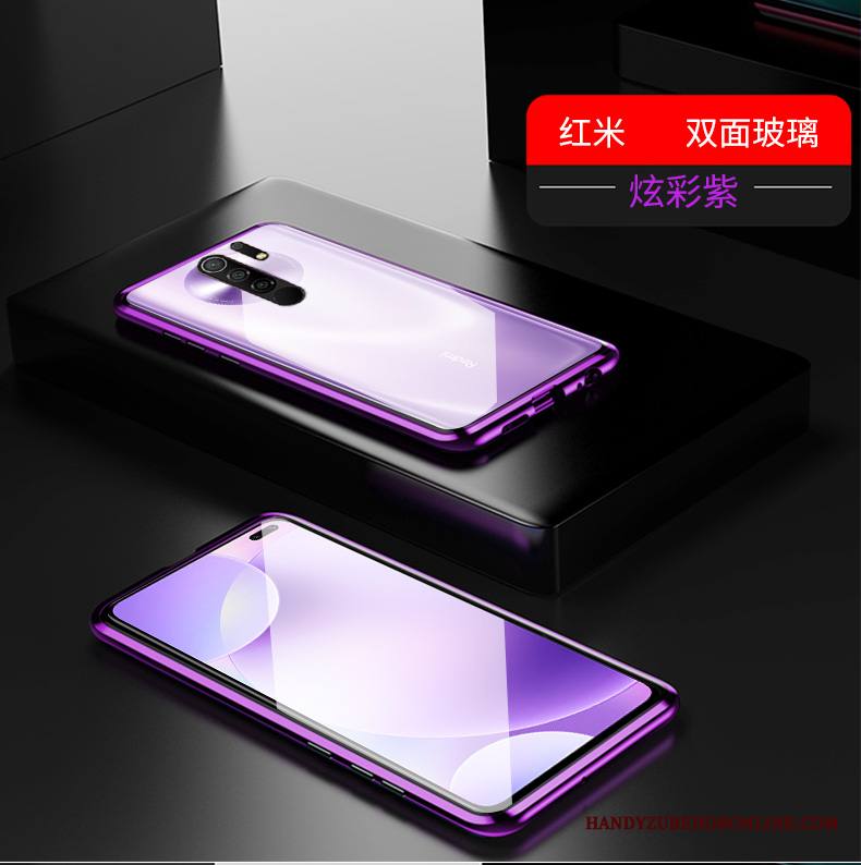 Redmi 9 Kuori Kotelo Läpinäkyvä Lasi Magneettinen All Inclusive Pieni Kuoret