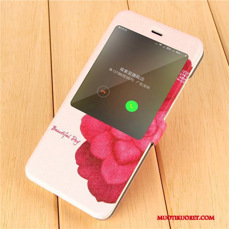 Redmi Note 4x Nahkakotelo Monivärinen Kuoret Kuori Punainen Sarjakuva Luova