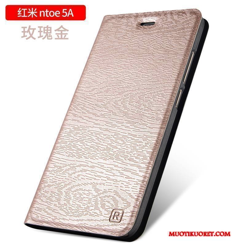 Redmi Note 5a Kuori Suojaus Punainen Simpukka Kotelo Puhelimen Kuoret Nahkakotelo Murtumaton