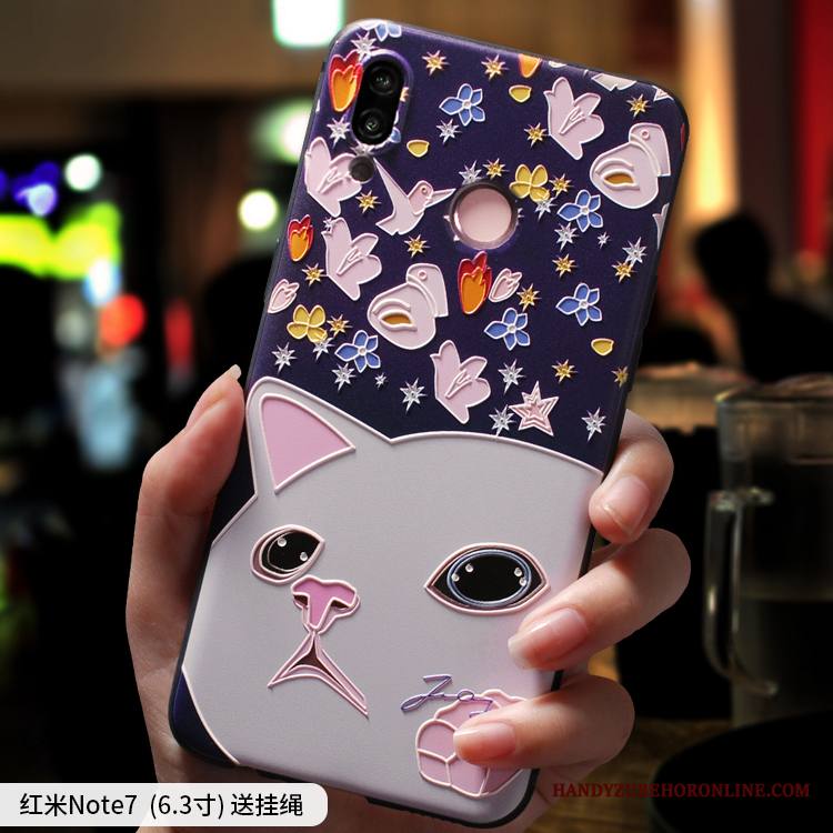 Redmi Note 7 Kuori Ihana Kotelo Sarjakuva Puhelimen Kuoret Silikoni Suojaus Pesty Suede