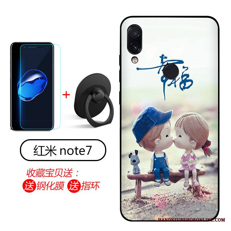 Redmi Note 7 Sininen Silikoni Puhelimen Kuoret Kotelo Pehmeä Neste Kuori Murtumaton