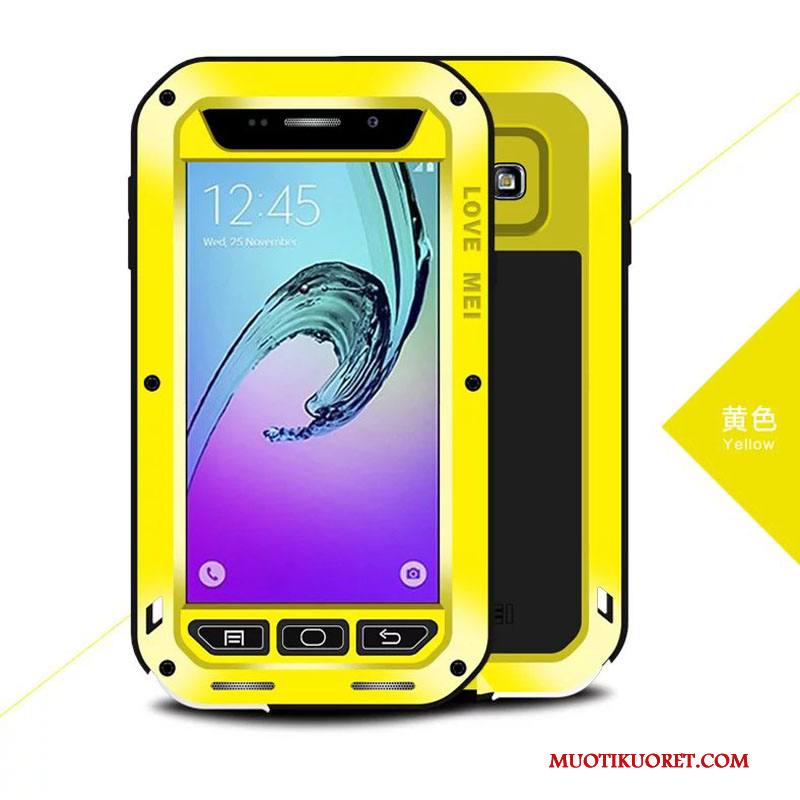 Samsung Galaxy A3 2016 Kuori Kolme Puolustusta Puhelimen Kuoret Suojaus Metalli Silikoni All Inclusive Murtumaton