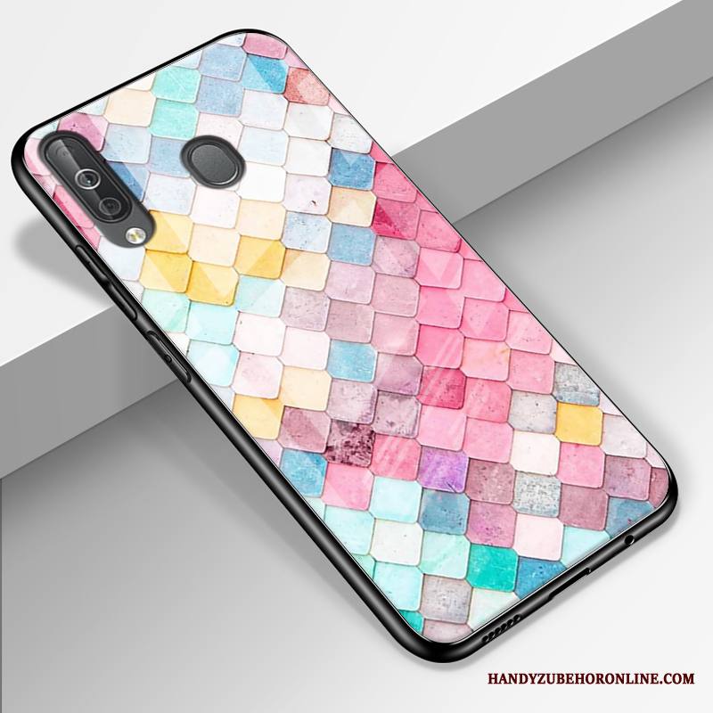 Samsung Galaxy A40s Kuori Murtumaton Kotelo Lasi Silikoni Yksinkertainen Jauhe Tähti