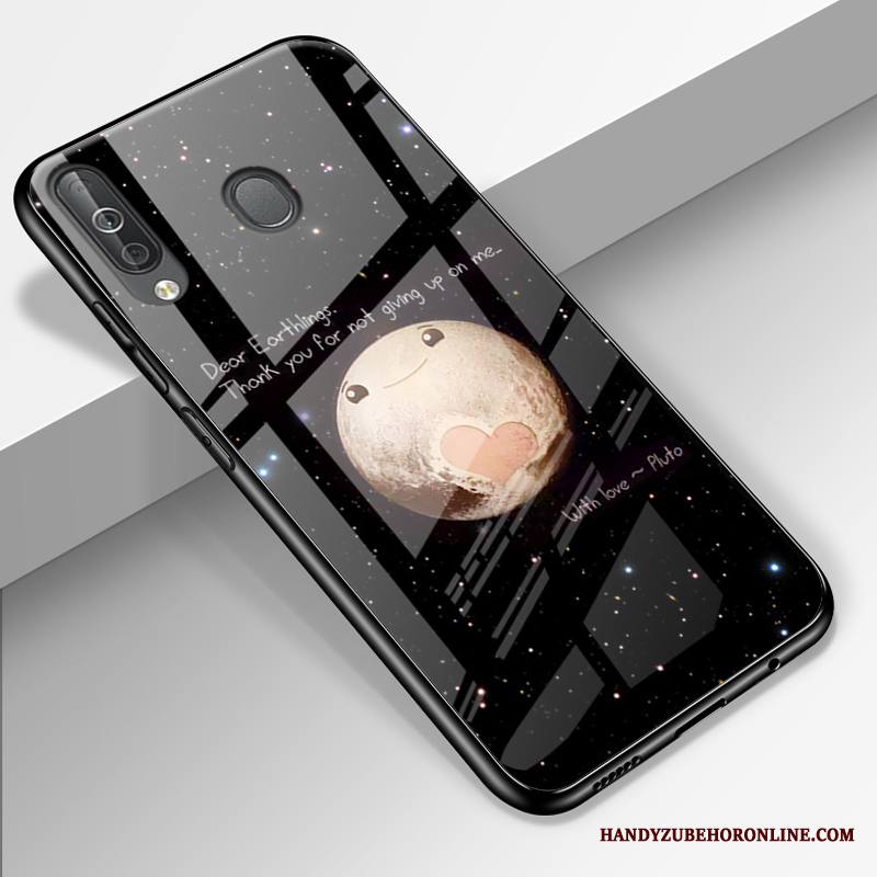 Samsung Galaxy A40s Kuori Murtumaton Kotelo Lasi Silikoni Yksinkertainen Jauhe Tähti