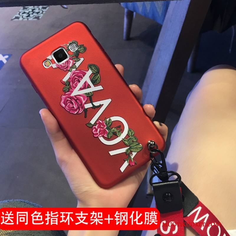 Samsung Galaxy A5 2015 Kuori Punainen Suojaus Trendi Tähti Musta All Inclusive Kotelo