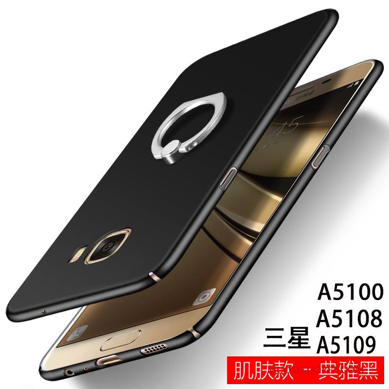 Samsung Galaxy A5 2016 Kova Puhelimen Kuoret Kotelo Kuori Pesty Suede Musta Tähti