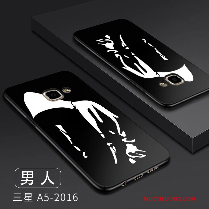 Samsung Galaxy A5 2016 Kuori Pesty Suede Suojaus Tähti Kotelo Luova Persoonallisuus Musta