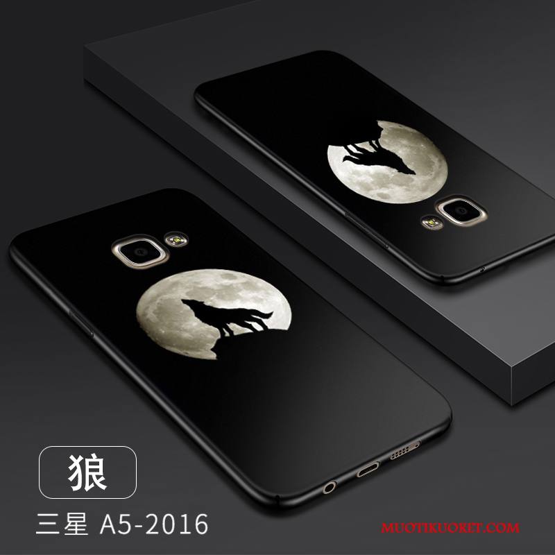 Samsung Galaxy A5 2016 Kuori Pesty Suede Suojaus Tähti Kotelo Luova Persoonallisuus Musta