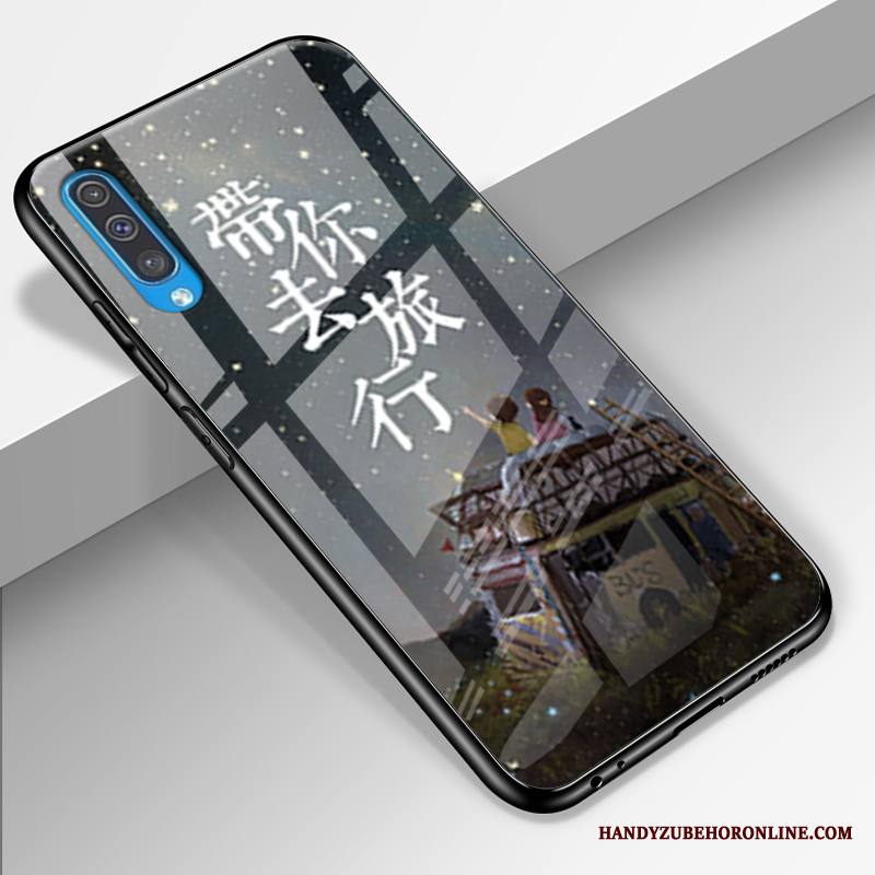 Samsung Galaxy A50 Kuori Tähti Tide-brändi Suojaus All Inclusive Puhelimen Kuoret Sininen Silikoni