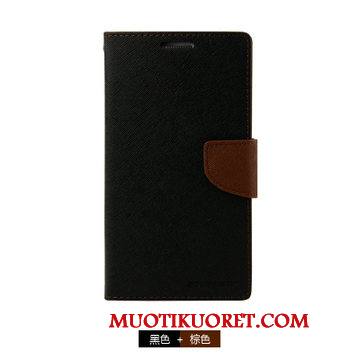 Samsung Galaxy A7 2015 Kuori Nahkakotelo Puhelimen Kuoret Tummansininen Tähti Suojaus