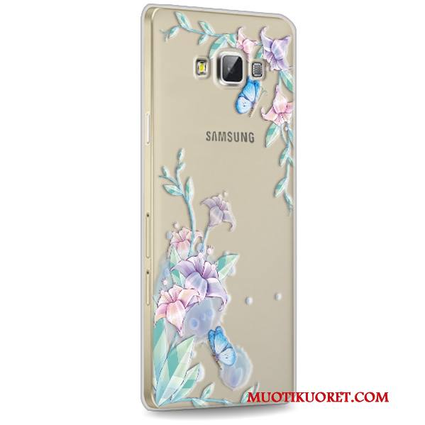Samsung Galaxy A7 2015 Kuori Puhelimen Kuoret Läpinäkyvä Kotelo Pehmeä Neste Silikoni Murtumaton Suojaus