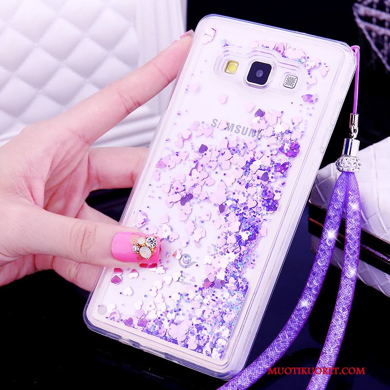 Samsung Galaxy A7 2015 Kuori Puhelimen Suojaus Violetti Silikoni Puhelimen Kuoret Trendi Kotelo